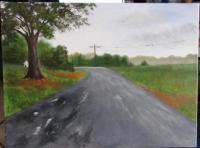 Acrylic Landscape - Henry Harris Rd After The Rain - Acrylic